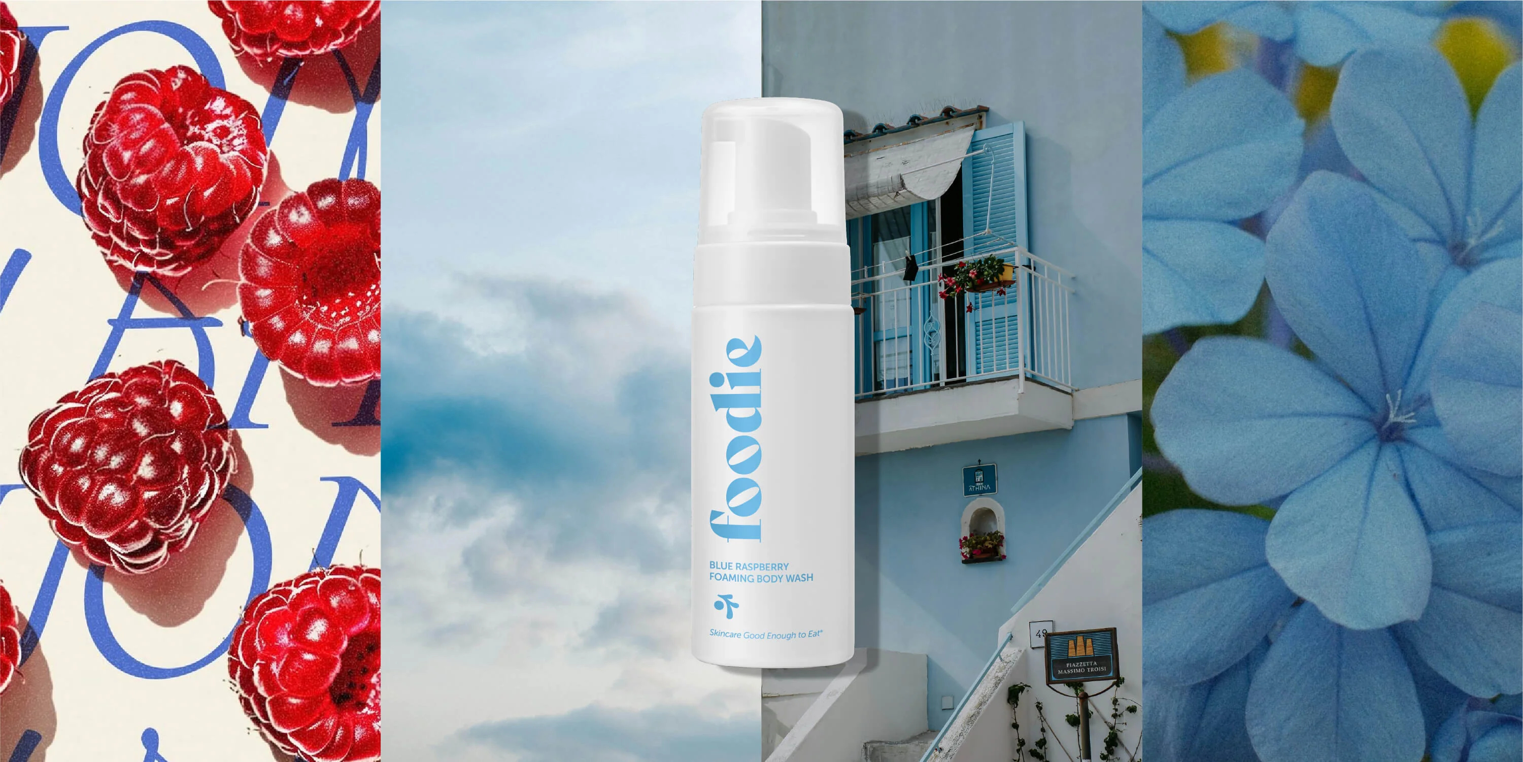 Foodie Blue Raspberry Body Wash – přírodní sprchová pěna pro mladou pokožku